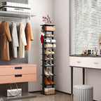 Home Bi 8-Tier Narrow Shoe Rack Corner Tower