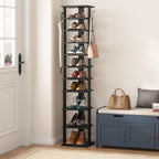 Home Bi 8-Tier Narrow Shoe Rack Corner Tower