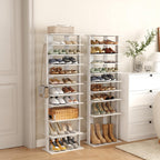 Home Bi 8-Tier Narrow Shoe Rack Corner Tower