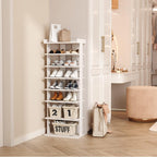 Home Bi 8-Tier Narrow Shoe Rack Corner Tower