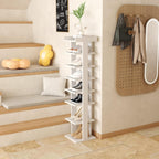 Home Bi 8-Tier Narrow Shoe Rack Corner Tower