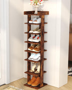 Home Bi 8-Tier Narrow Shoe Rack Corner Tower