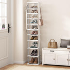 Home Bi 8-Tier Narrow Shoe Rack Corner Tower
