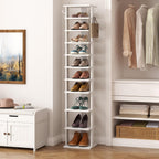 Home Bi 8-Tier Narrow Shoe Rack Corner Tower