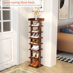 Home Bi 8-Tier Narrow Shoe Rack Corner Tower