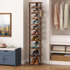 Home Bi 8-Tier Narrow Shoe Rack Corner Tower