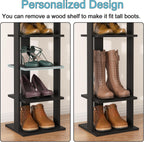 Home Bi 8-Tier Narrow Shoe Rack Corner Tower