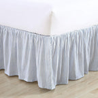 Home Cotton Ruffled Bedskirt Lightweight Decor with Classic