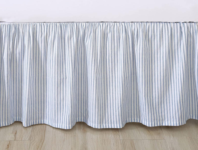 Home Cotton Ruffled Bedskirt Lightweight Decor with Classic