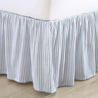Home Cotton Ruffled Bedskirt Lightweight Decor with Classic