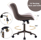 Home Office Chair Swivel Armless Desk All