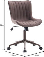 Home Office Chair Swivel Armless Desk All