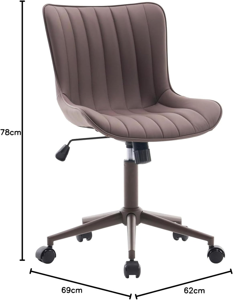 Home Office Chair Swivel Armless Desk All