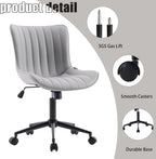 Home Office Chair Swivel Armless Desk All