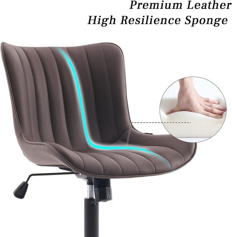 Home Office Chair Swivel Armless Desk All