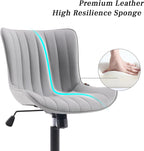 Home Office Chair Swivel Armless Desk All