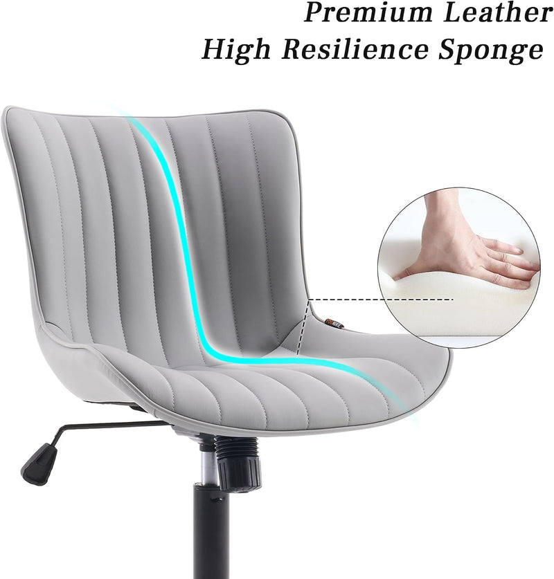 Home Office Chair Swivel Armless Desk All