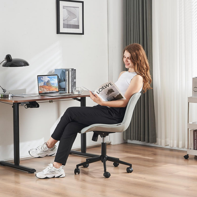 Home Office Chair Swivel Armless Desk All