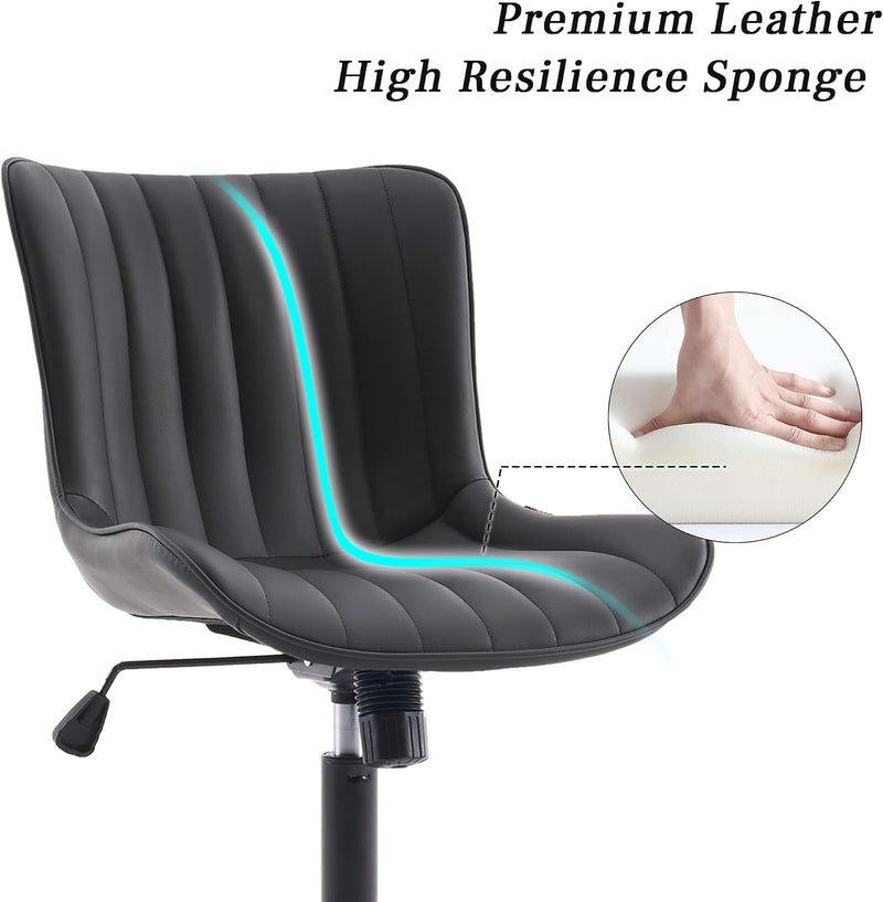 Home Office Chair Swivel Armless Desk All