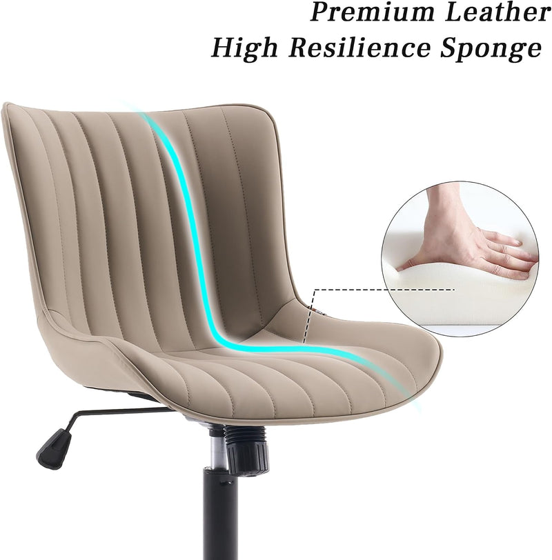 Home Office Chair Swivel Armless Desk All