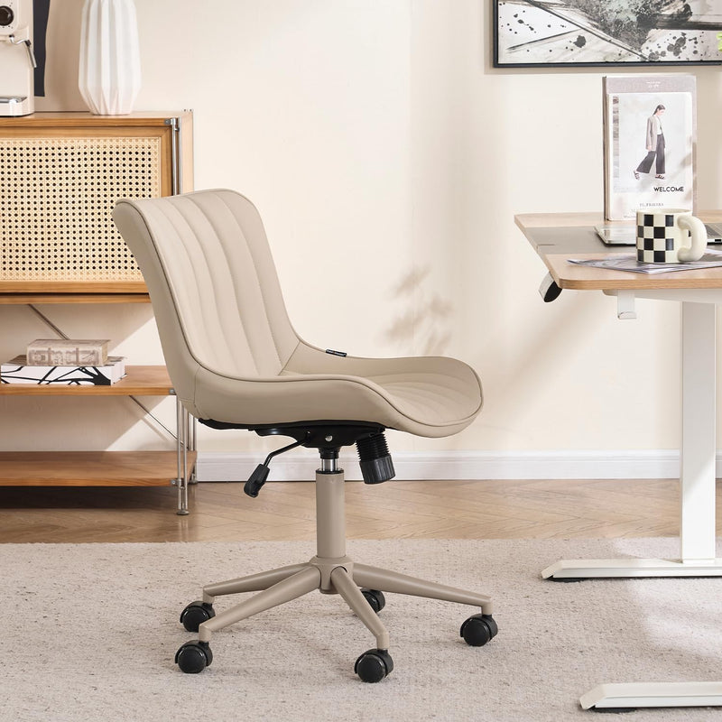 Home Office Chair Swivel Armless Desk All