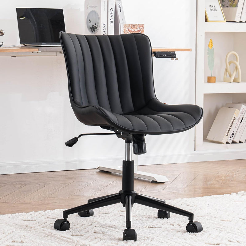 Home Office Chair Swivel Armless Desk All