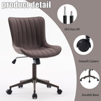 Home Office Chair Swivel Armless Desk All