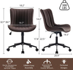 Home Office Chair Swivel Armless Desk All