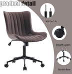 Home Office Chair Swivel Armless Desk All