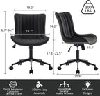 Home Office Chair Swivel Armless Desk All