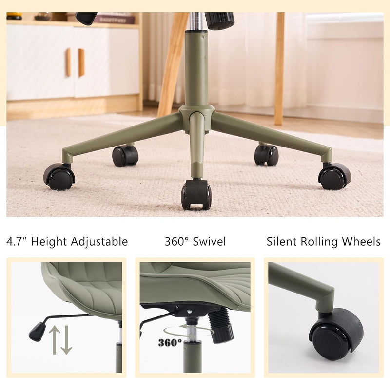 Home Office Chair Swivel Armless Desk All