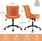 Home Office Chair Swivel Armless Desk All