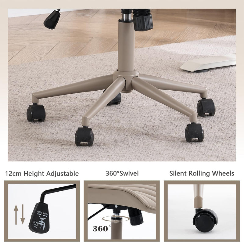 Home Office Chair Swivel Armless Desk All