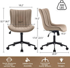 Home Office Chair Swivel Armless Desk All