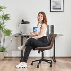 Home Office Chair Swivel Armless Desk All