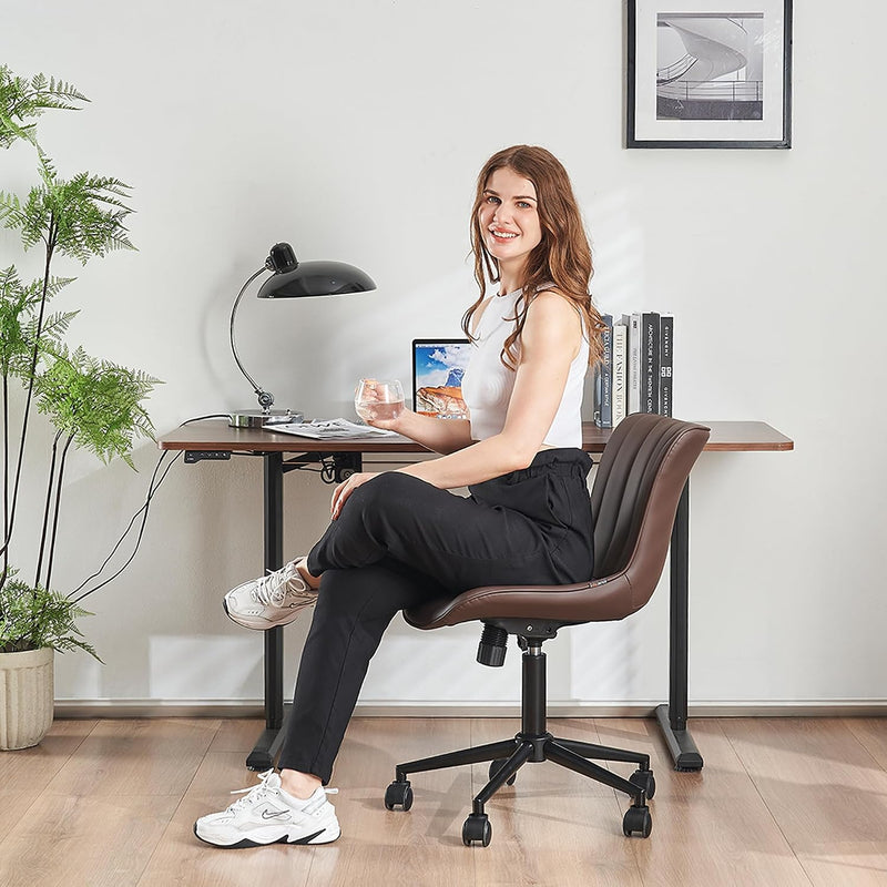 Home Office Chair Swivel Armless Desk All