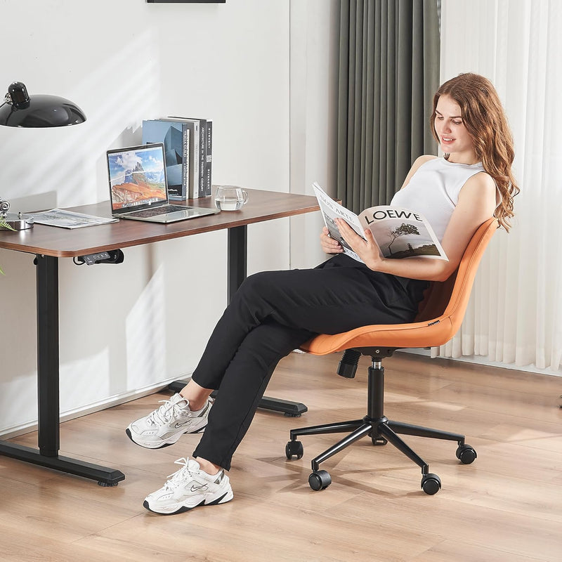 Home Office Chair Swivel Armless Desk All