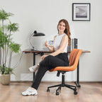 Home Office Chair Swivel Armless Desk All