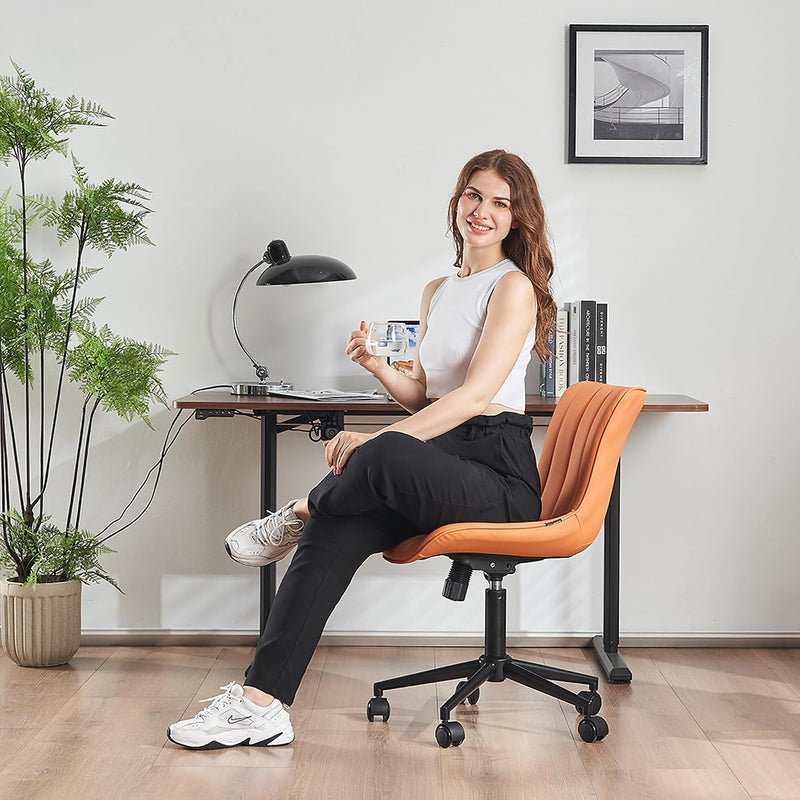 Home Office Chair Swivel Armless Desk All