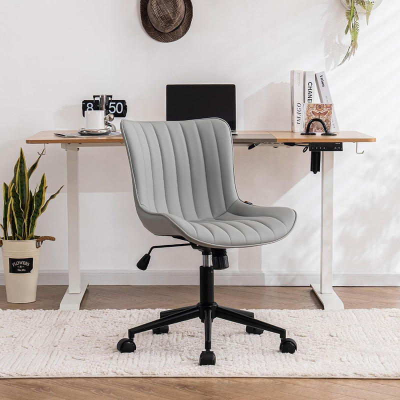 Home Office Chair Swivel Armless Desk All