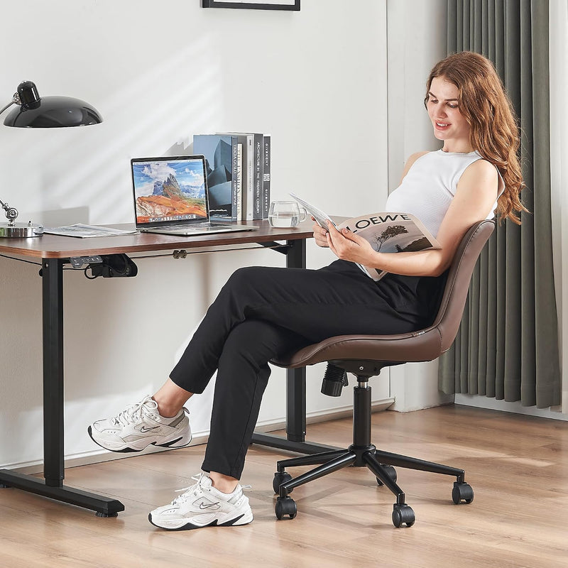 Home Office Chair Swivel Armless Desk All