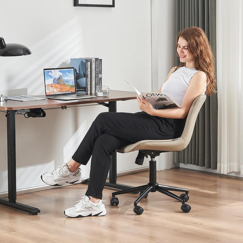 Home Office Chair Swivel Armless Desk All