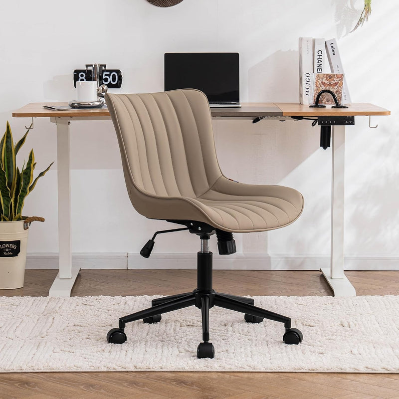 Home Office Chair Swivel Armless Desk All