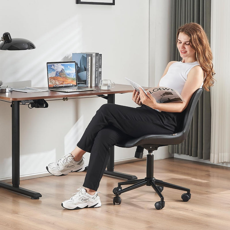 Home Office Chair Swivel Armless Desk All