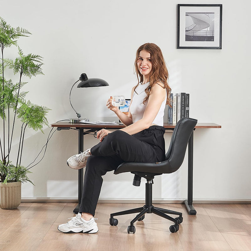 Home Office Chair Swivel Armless Desk All