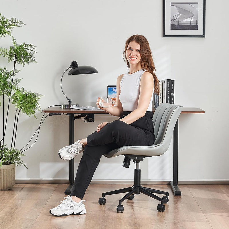 Home Office Chair Swivel Armless Desk All