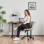 Home Office Chair Swivel Armless Desk All