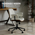 Home Office Desk Chair Mid-Century Executive PU Leather