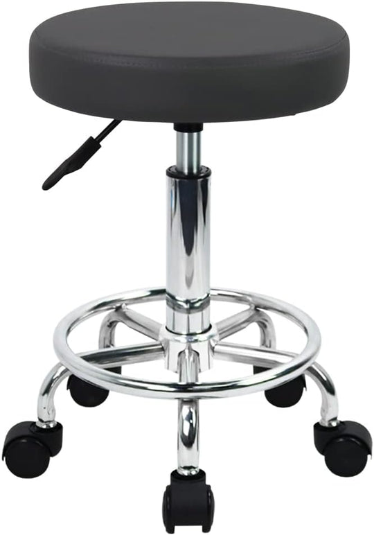Home Office Rolling Stool PU Leather Swivel Height