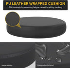 Home Office Rolling Stool PU Leather Swivel Height